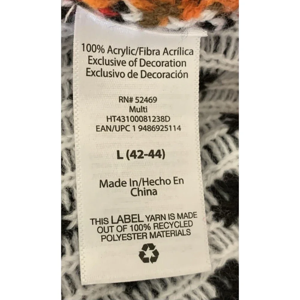 Holiday Time Ugly Christmas Sweater Men’s Size L Santa Pullover Shirt - Picture 6 of 7